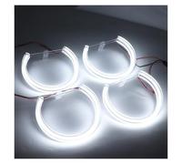 Qsnfda Faro Principal Para Serie 3 5 7 E36 E46 E39 E38 318tds 730iL 735i 320i 530i Estilo DTM Luz Diurna Anillo De Cristal Acrílico Ojos De Ángel Faros Principales(4 * 146mm)
