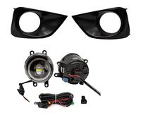 Qsnfda Luces Antiniebla Coche Para Toyota Para Vios Para Yaris Sedan 2013-2017 Arnés Interruptor Cables Ojos Ángel Cubierta Faro Antiniebla Luz Antiniebla LED(White Ring Fog)