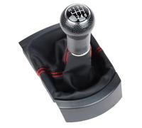 Qsnfda Pomo de palanca de cambios Para Seat Para Ibiza 2002 2003 2004 2005 2006 2007 2008 2009 2010 Perilla Cambio Marchas 6 Velocidades Con Funda Cuero PU