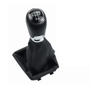 Qsnfda Pomo de palanca de cambios Para Skoda Para Octavia A7 3 III MK3 2014-2017 5/6 Velocidades Con Funda Cuero PU Perilla Cambio Marchas Manual(5 Speed Set)