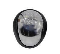 Qsnfda Pomo de palanca de cambios Para Ssangyong Para Actyon Para Korando Manual 6 Velocidades Pomo Palanca Cambios Cuero Cromado(Chrome)