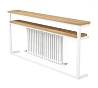 QSNYJPL Balda Radiador Alto con Plataforma de Almacenamiento de Dos Niveles | Mesa Consola Decorativa con Patas Estables para el Hogar, la Sala de Estar, la Oficina(Yellow,150x20x100cm/59x8x39in)