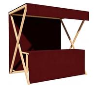 QSNYJPL Genérico Puesto de Mercado, Carrito Plegable para Vendedores con Toldo, Carrito de Comida Callejera de Madera para Festivales, Mercados y Eventos al Aire Libre(Brown,200cm/79in)