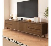 QSNYJPL Mueble Television de Madera, Mueble Salón TV de 32" a 80", con Organizador de Cables sin Tiradores para Sala de Estar y Dormitorio, Soporta 100 Kg(Brown,200cm/79in)