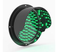 QSNYJPL Semáforo Indicadora de Parada de 24V, Semaforo de Tráfico LED Industrial, Señales de Trafico IP65 Impermeable con Carcasa de PC para Muelles en Esquinas de Carreteras(Green,100 mm/4 in)