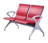 QSNYJPL Sillas de Sala de Espera 2 Plazas, Sillas con Reposabrazos Oficina PU, Banco de Espera per Ospiti para Aeropuerto, Clínica, Hospital, Banco, con Capacidad de 500 kg(Red)