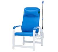 QSNYJPL Sillon Reclinable, Silla Sala de Espera con Portasueros Ajustable, Estante de Almacenamiento, Respaldo y Apoyabrazos Cómodos para Hospitales, Clínicas(Blue)