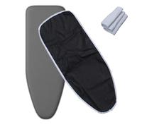QSPNVFB 110x33 Cm Funda Tabla De Planchar con Acolchado, Reemplazo Almohadilla para Tablas De Planchar, Cubierta De Tabla De Planchar Ajustable 100x30 Cm(Black,13x43 Inch(33x110 Cm))