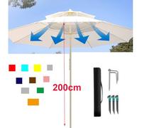 QSPNVFB Cuadrada 8 Varillas Toldo Para Parasol Jardín 3x3m Tela De Repuesto Para Sombrilla De Mesa Mercado, Cubierta Para Parasol Poste Central(Beige)