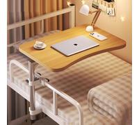QSPNVFB Escritorio Flotante para Dormitorio Universitario Mesa Cama Plegable Mesita De Noche Giratoria 360º Escritorio para Ordenador Estudio Dormitorio(Walnut)
