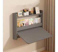 QSPNVFB Escritorio Flotante Plegable, Mesa De Trabajo De Pared, 60cm 80cm 100cm Mesa De Cocina Invisible Escritorio para Ordenador Oficina Dormitorio(Grey,100x40cm(39"x18"))