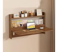 QSPNVFB Escritorio Flotante Plegable, Mesa De Trabajo De Pared, 60cm 80cm 100cm Mesa De Cocina Invisible Escritorio para Ordenador Oficina Dormitorio(Walnut.,100x40cm(39"x18"))