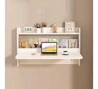 QSPNVFB Escritorio Flotante Plegable, Mesa De Trabajo De Pared, 60cm 80cm 100cm Mesa De Cocina Invisible Escritorio para Ordenador Oficina Dormitorio(White,60x46cm(24"x18"))