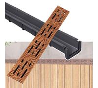 QSPNVFB Estrecho Canaleta Desague Con Rejilla Metal, Exterior Jardin Rejilla De Drenaje De Canal 5cm 7.5cm 10cm Extraíble Lineal Sumidero De Piso Patio(Bronze,W 5cm(2"))