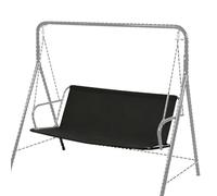 QSPNVFB Funda De Asiento Para Columpio De Jardín Funda De Repuesto Para Silla De Jardín 600D Oxford Funda De Silla Balancín Impermeable(Black,127x50x50cm/50"x19.7"x19.7")