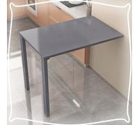 QSPNVFB Mesa De Cocina Abatible De Pared, Escritorio con Pata Flotante Plegable, Madera Mesa De Trabajo Invisible para RV Comedor Garaje Oficina(Grey,90x60cm(35"x24"))