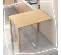 QSPNVFB Mesa De Cocina Abatible De Pared, Escritorio con Pata Flotante Plegable, Madera Mesa De Trabajo Invisible para RV Comedor Garaje Oficina(Wood,80x30cm(32"x 16"))