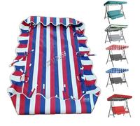QSPNVFB Rayas Techo De Repuesto para Balancín De Jardín Columpio De Hollywood Funda De Techo 140cm-250cm Grande Tela Toldo De Repuesto para Columpio(Red Blue,175 * 110cm(69x43in))
