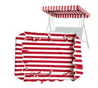 QSPNVFB Rayas Toldo De Repuesto Para Columpio De Hollywood Techo De Repuesto Para Balancín De Jardín Cubierta De Tela Para Silla De Columpio Impermeable(Red stripe,142x120cm/56x47In)