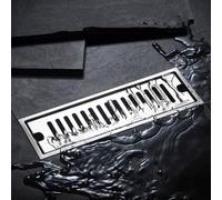 QSPNVFB Sumidero De Piso Rectangular Drenaje De Ducha De Acero Inoxidable, Antiolores Rejilla De Canal De Drenaje Filtro De Pelo Para Patio Toilet Cocina(L 100cm/39")