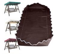 QSPNVFB Techo De Repuesto De Balancín De Jardín Cubierta De Toldo Para Columpio De Hollywood Grande 160cm 180cm 200cm Funda De Techo Para Silla De Columpio(Coffee,195X125cm (76x49in))