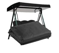 QSPNVFB Toldo De Balancín De Jardín 190x120cm Techo De Repuesto para Columpio De Hollywood, Impermeable Cubierta para Columpio De Balcón Exterior(Black)