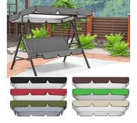 QSPNVFB Toldo De Balancín De Patio, Oxford Funda De Techo para Columpio De Hollywood, Impermeable Cubierta De Repuesto para Balancín Jardín Exterior(Grey,195x125 CM (77x49 Inch))