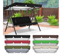 QSPNVFB Toldo De Balancín De Patio, Oxford Funda De Techo para Columpio De Hollywood, Impermeable Cubierta De Repuesto para Balancín Jardín Exterior(Black,164x114 CM (65x45 Inch))