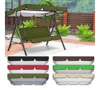 QSPNVFB Toldo De Balancín De Patio, Oxford Funda De Techo para Columpio De Hollywood, Impermeable Cubierta De Repuesto para Balancín Jardín Exterior(Dark Green,195x125 CM (77x49 Inch))