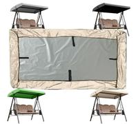 QSPNVFB Toldo De Repuesto para Columpio De Hollywood 190cm 210cm 3 Plazas Balancín De Jardín Funda De Techo, Cubierta De Repuesto para Columpio Exterior(Beige,191x120 CM (75x47In))