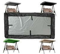QSPNVFB Toldo De Repuesto para Columpio De Hollywood 190cm 210cm 3 Plazas Balancín De Jardín Funda De Techo, Cubierta De Repuesto para Columpio Exterior(Black,213x122 CM (83x48 In))