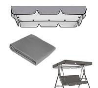 QSPNVFB Toldo para Columpio De Hollywood 164x114cm 195x125cm Techo De Repuesto para Balancín 3 Plazas Jardin Exterior, Cubierta Superior De Balancín(Grey,195x125 CM (77x49 Inch))