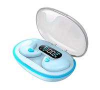 QSPORTPEAK Auriculares Invisibles Bluetooth 5.3 para Dormir, Micro Inalámbricos sin Sentido con Control Táctil, Reducción de Ruido, Impermeables IPX5 para un Mejor Sueño, Azul