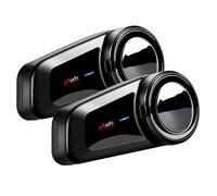 QSPORTPEAK Intercomunicador Casco Moto Auriculares, intercomunicador de 6-Way Grupos Bluetooth M2 1000M para Casco, emparejamiento Universal, Siri/FM,Impermeable Sistema de comunicación Moto