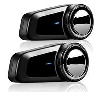 QSPORTPEAK M2 Intercomunicador Casco Moto, Sistemas de Comunicación Bluetooth para Motocicletas para 6 Jinetes/Rango 1000m, Bluetooth 5.1/CVC & ENC Cancelación de Ruido,Compartir música,2 Pieza