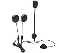 QSPORTPEAK V6 Micrófono Auriculares con Cable Duro y Suave, intercomunicador Accesorios para V6 y V4 Casco de Motocicleta Bluetooth Intercomunicador,Toma de 3,5 mm
