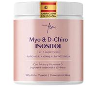 QSTA Inositol FEM Myo & D-Chiro 4100mg Polvo para PCOS, Balance Femenino & Equilibrio Hormonal, Suplemento 9-en-1 Inositol, Folato 5-MTHF, Cromo, Zinc, B6, B12, D3, Selenio & Manganeso, 100% Vegano