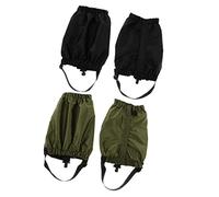 QSTDGVPW 2 Pares de Fundas Impermeables Y a Prueba de Polvo para Botas de Montaña - Ideales para Senderismo, Escalada Y Actividades Al Aire Libre, Verde del ejército Negro