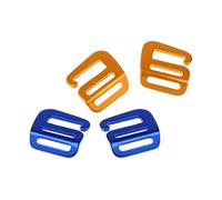 QSTDGVPW 2 Pares Ganchos Hebillas Correas Mosquetones de Liberación Rápida de Aleación de Aluminio para Asegurar Correas de Mochilas Adecuado para, Azul y áurea