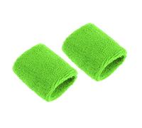 QSTDGVPW 2 Unidades de Muñequeras Unisex de Algodón para Baloncesto, Gimnasio - Verde Césped, Verde