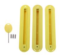 QSTDGVPW 3 Piezas Juego de Quillas para Tabla de Surf Caja Tri Fins Plugs Tornillos de Accesorios de PVC Resistente Adecuado para Surfistas Equipamiento, Amarillo