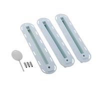 QSTDGVPW 3 Piezas Juego de Quillas para Tabla de Surf Caja Tri Fins Plugs Tornillos de Accesorios de PVC Resistente Adecuado para Surfistas Equipamiento, Blanco
