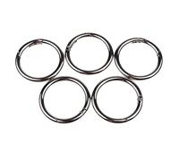QSTDGVPW 5 Piezas de Clip Redondo de Aleación de Zinc para Camping, Senderismo, Llavero, Mosquetón, Hebilla para Llaves, para Pesca Y, 49 mm