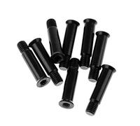 QSTDGVPW 8 Tornillos Y Pernos para Ejes de Ruedas de Patines en Línea, Fabricados en Aleación de Aluminio, Negro
