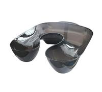 QSTDGVPW Bandeja de PVC para Peluquería Y Tinte de Cabello con Soporte para El Cuello Y El Hombro, Negro