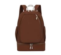 QSTDGVPW Bolsa de Tenis, Mochila de Viaje, para 3 Raquetas, Bolsillo Lateral con Compartimento para Zapatos, para Entrenamiento, Raquetas de Bádminton, Entrena, MarrÓn