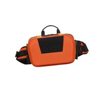QSTDGVPW Bolsa para Señuelos, Bolsa Organizadora de Aparejos de Pesca, Estuche Rígido Resistente Al Agua, Tela Oxford, Parte Trasera de Malla, Cremallera Metál, Naranja