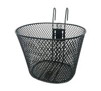 QSTDGVPW Cesta Delantera Y Trasera para Bicicleta, Cesta de Malla Metálica para Mascotas, Cesta Tipo Negra