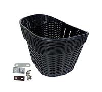 QSTDGVPW Cesta para Bicicleta, Cesta para Manillar, Accesorio para Bicicleta, Cestas de Almacenamiento para Bicicleta, Portaequipajes Delantero, S Negro