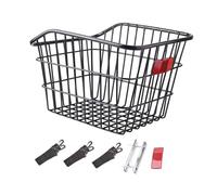 QSTDGVPW Cesta Portaequipajes para Bicicleta de Instalación Trasera, Contenedor de Bicicleta de Alambre Metálico para Ciclismo, Negro sin Tapa